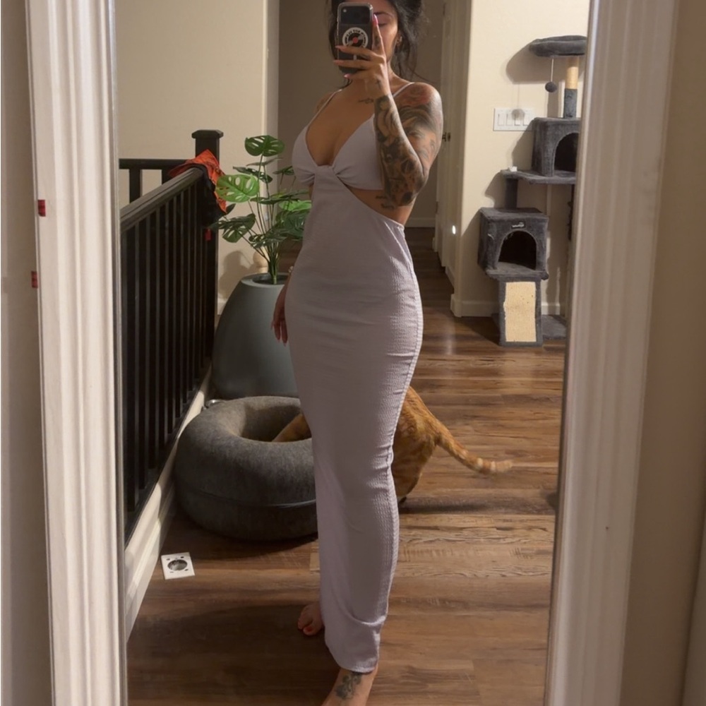 SHEIN Lavender Backless Maxi Dress - Picture 2 of 4